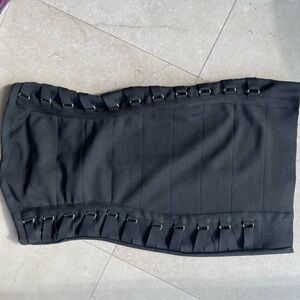 Elegant Black Dress with Buckle Detail